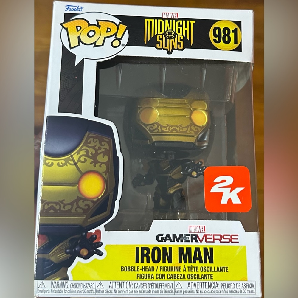 Funko Pop Gamestop Exclusive Marvel Midnight‎ Suns Iron Man NEW #981